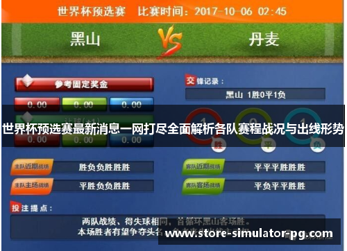 世界杯预选赛最新消息一网打尽全面解析各队赛程战况与出线形势